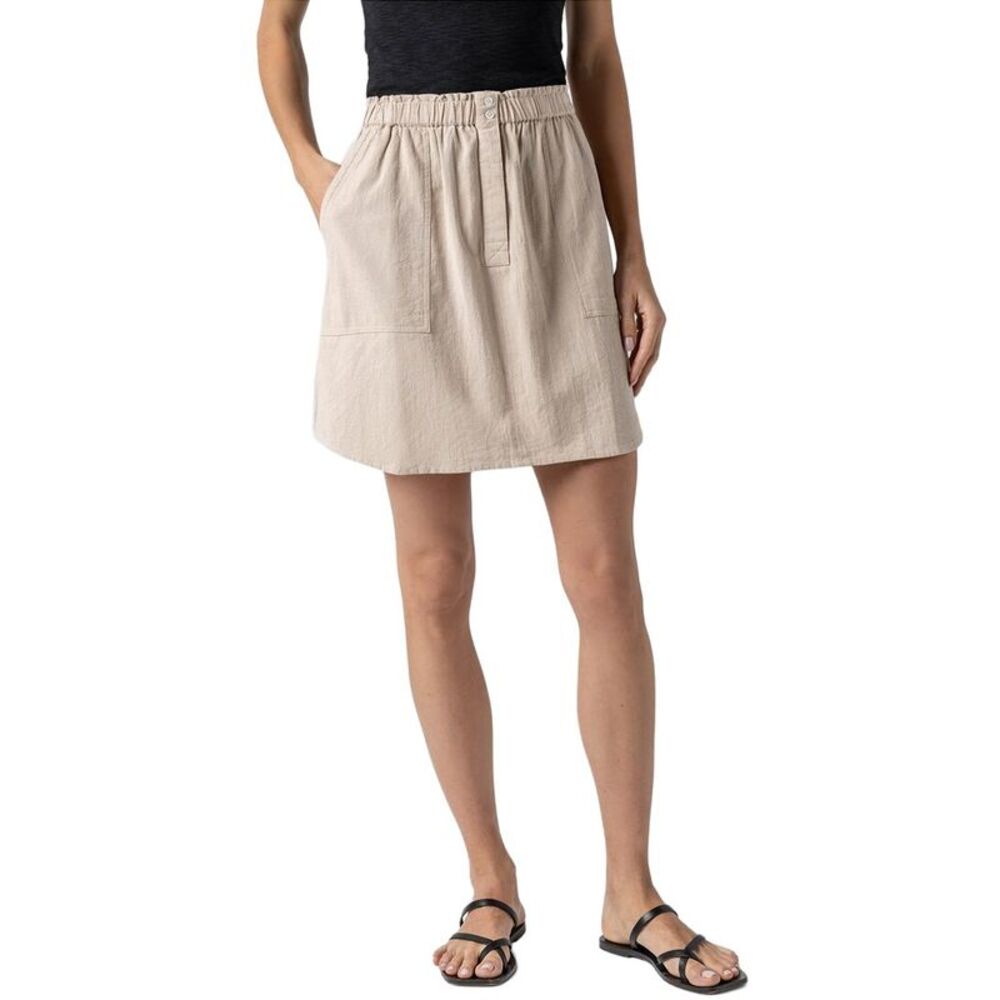 Lilla P Womens  Round Hem Skirt, Tan